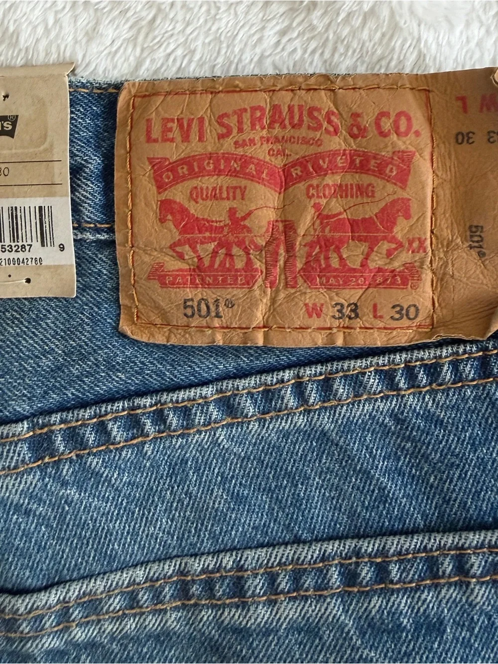 Levi’s Men’s 501 3482 Original Fit 33x30 Early Bird Blue Non-stretch DX NWT $80